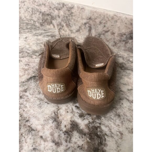 Hey Dudes Kids Wally Sport Knit Walnut  Loafers Sz 6 Youth - Picture 4 of 8